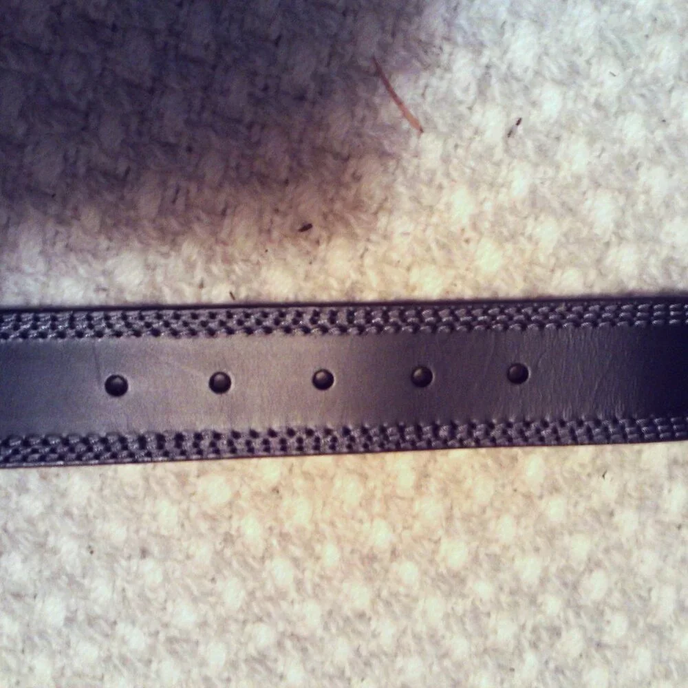NWT Hickory Creek Black Leather Belt 52 Plus Men Western Workwear Minimalist